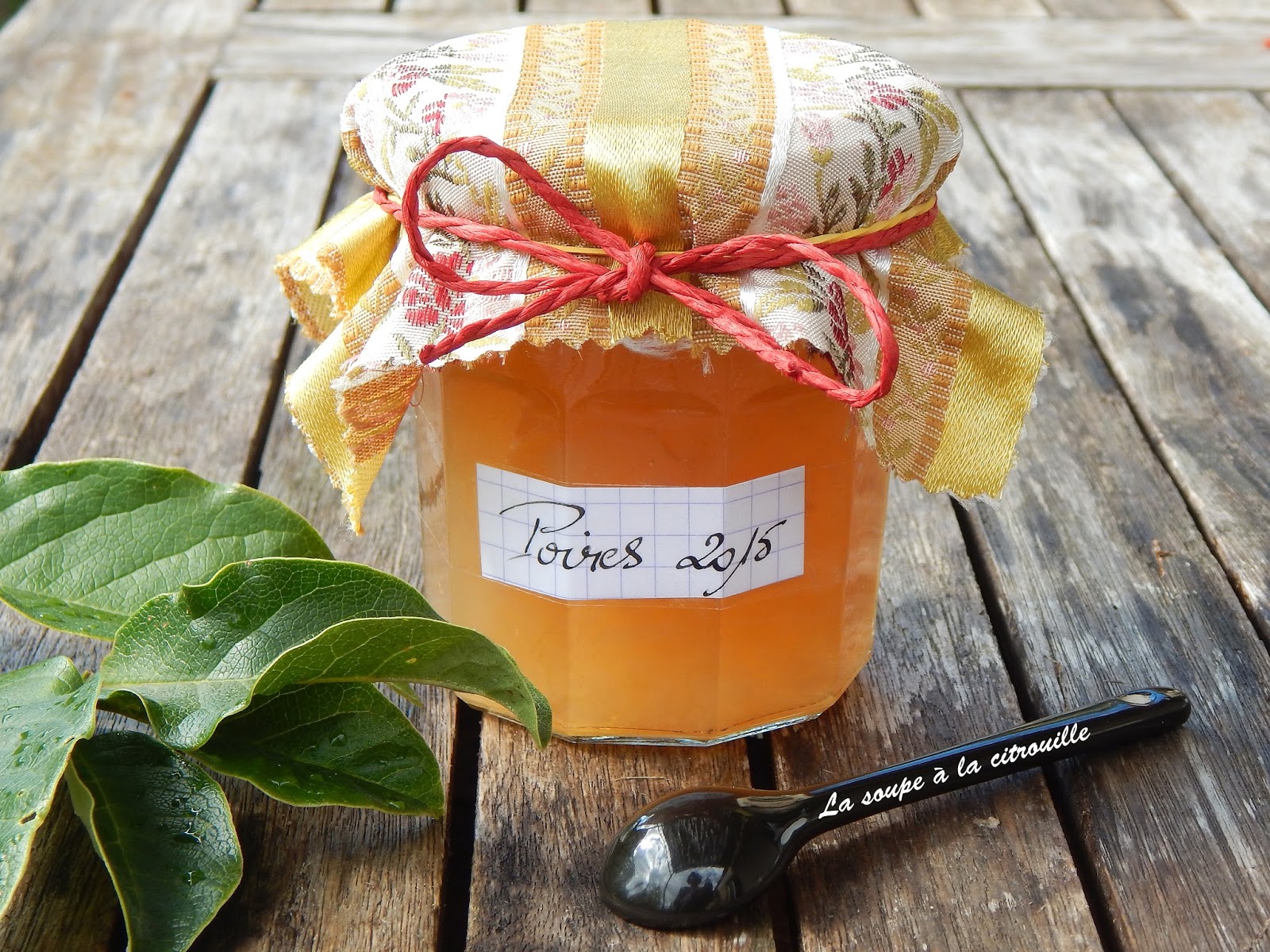 La soupe à la citrouille Confiture de poires