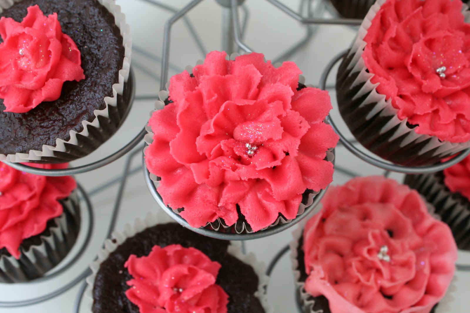 Baked Tam Carnation cupcakes