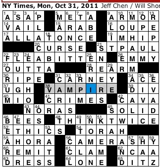 Crossword clue poker player's phrase