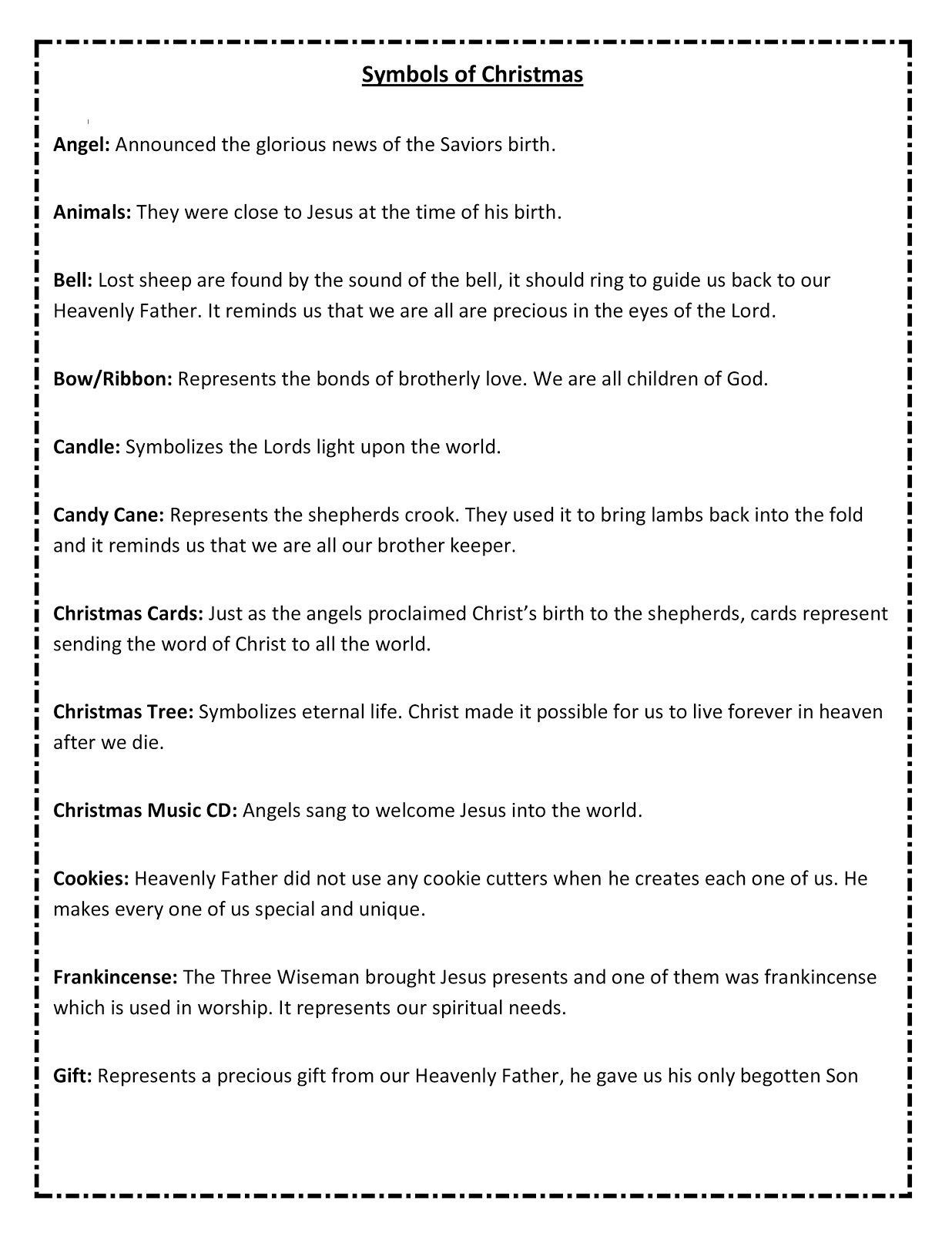 ourhomecreations 25 Days of Christmas symbol printable