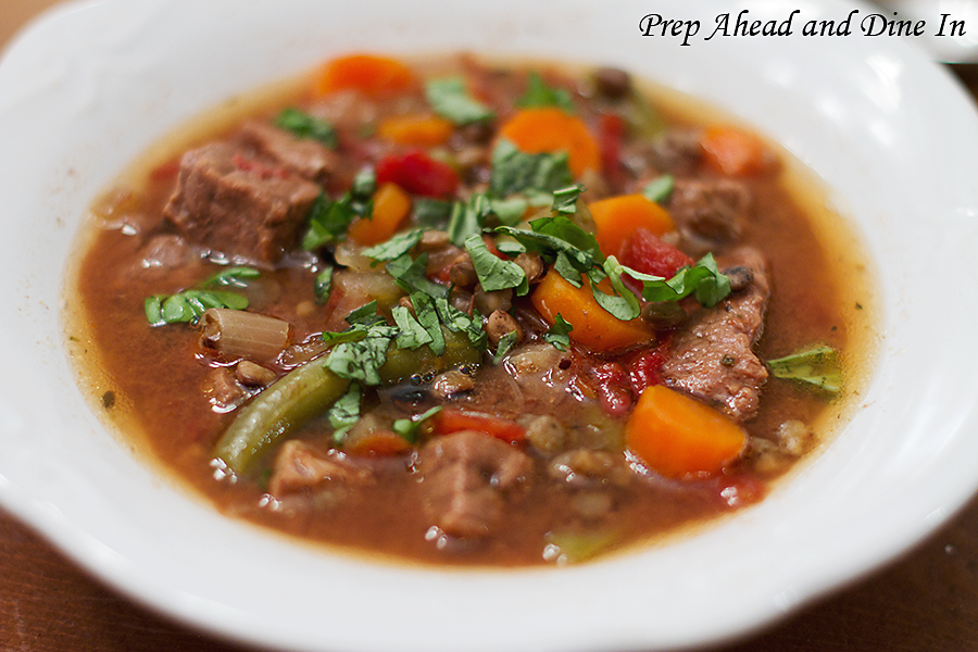 PrepAhead and Dine In Slow Cooker Italian Beef and Lentil Stew