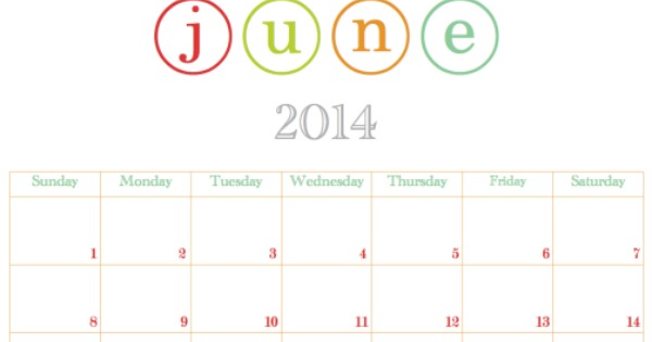 BLISSFUL ROOTS: Printable June Calendar
