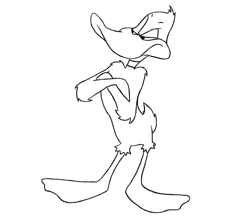 How To Draw Daffy Duck - Draw Central