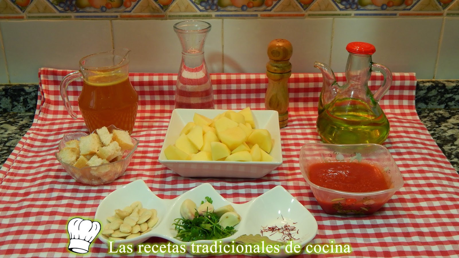 Reecta de ajopollo de patatas