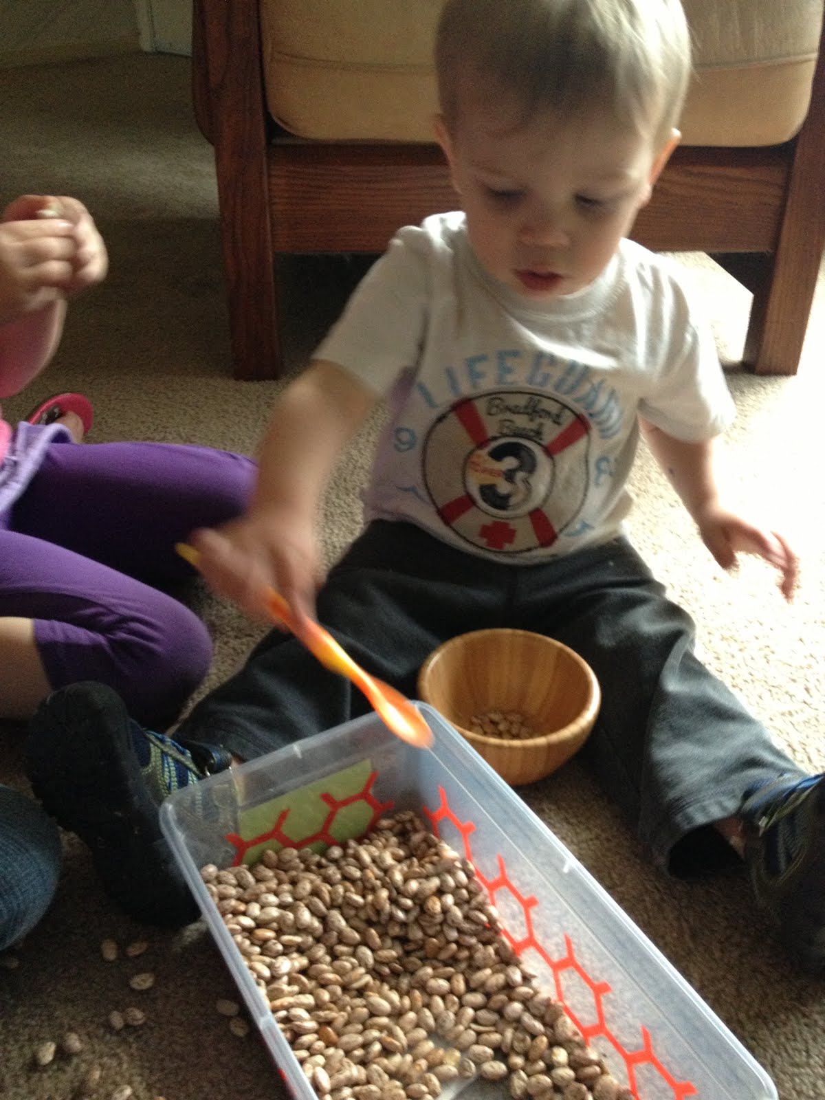 Mothering with Creativity Beans Sensory Tub