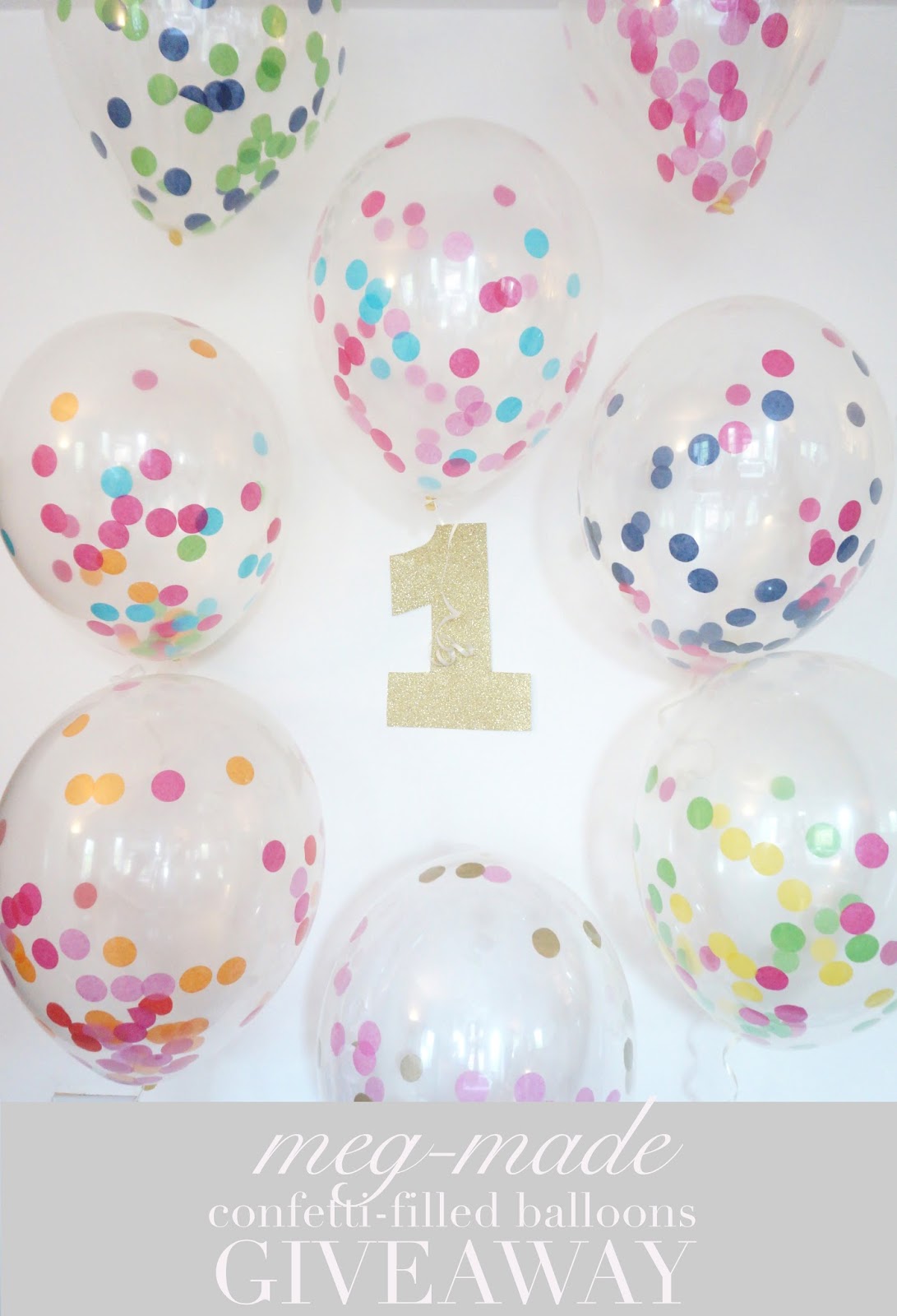 megmade Confettifilled balloons to celebrate turning ONE