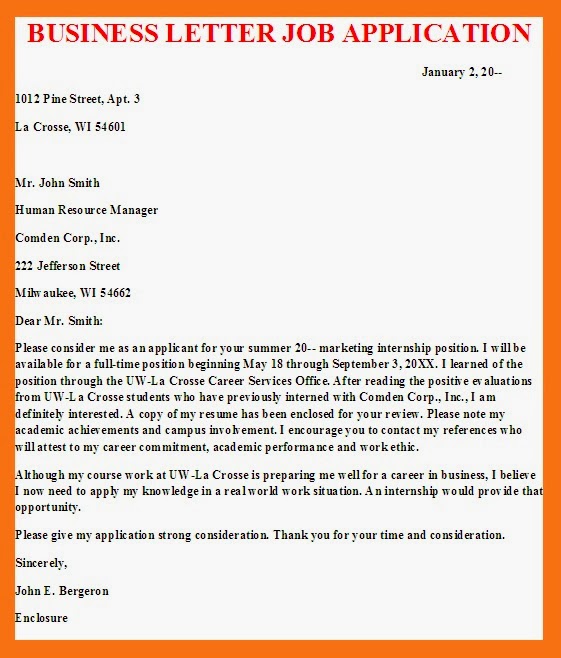 How to write an application letter 609