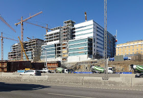 Byggandet av Nya Karolinska Solna. Foto: Holger Elgaard (CC BY-SA)