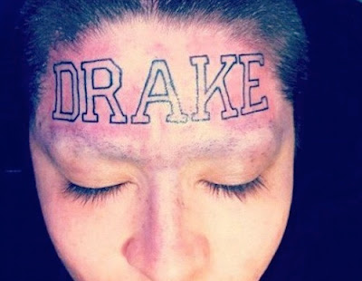 drake tattoo forehead