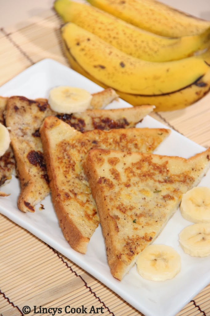 Banana French Toast/ Banana Cinnamon French Toast Lincy's Cook Art