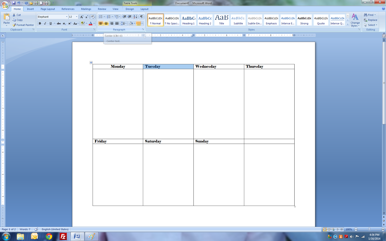 Stylish.Classy.Creative DIY Monogrammed Weekly Calendar