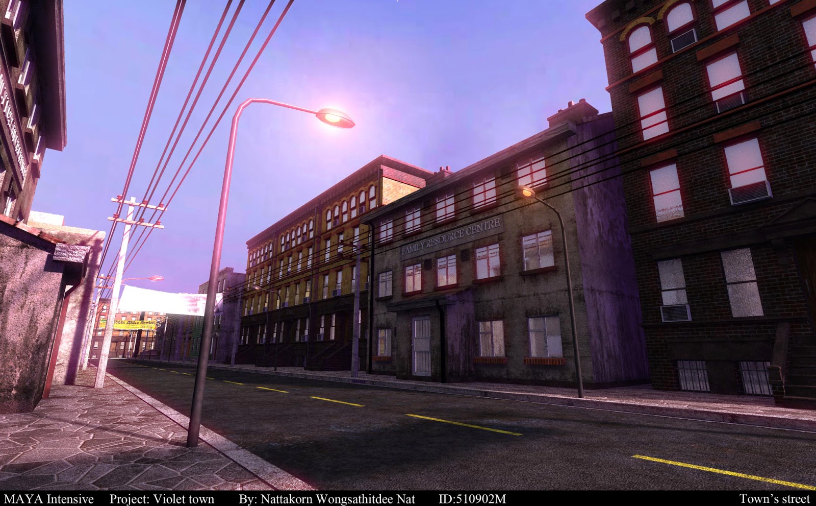 Nattakorn Wongsathitdee Nat 3D Violet Town Render images