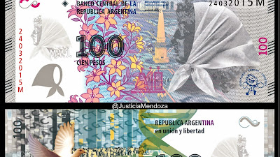 Nuevo billete de $100 pesos dedicado a las Madres y Abuelas de Plaza de Mayo.