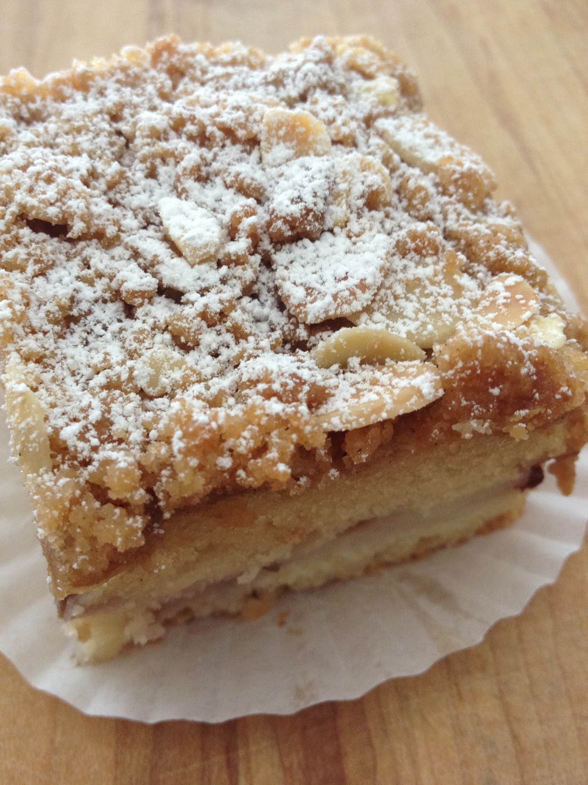 Dough and Batter peach & almond buttermilk coffee cake