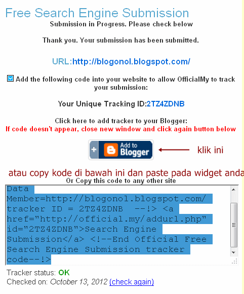 Submit Blog Otomatis ke Ratusan Direktori