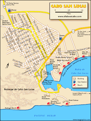 Map of Cabo San Lucas City Area