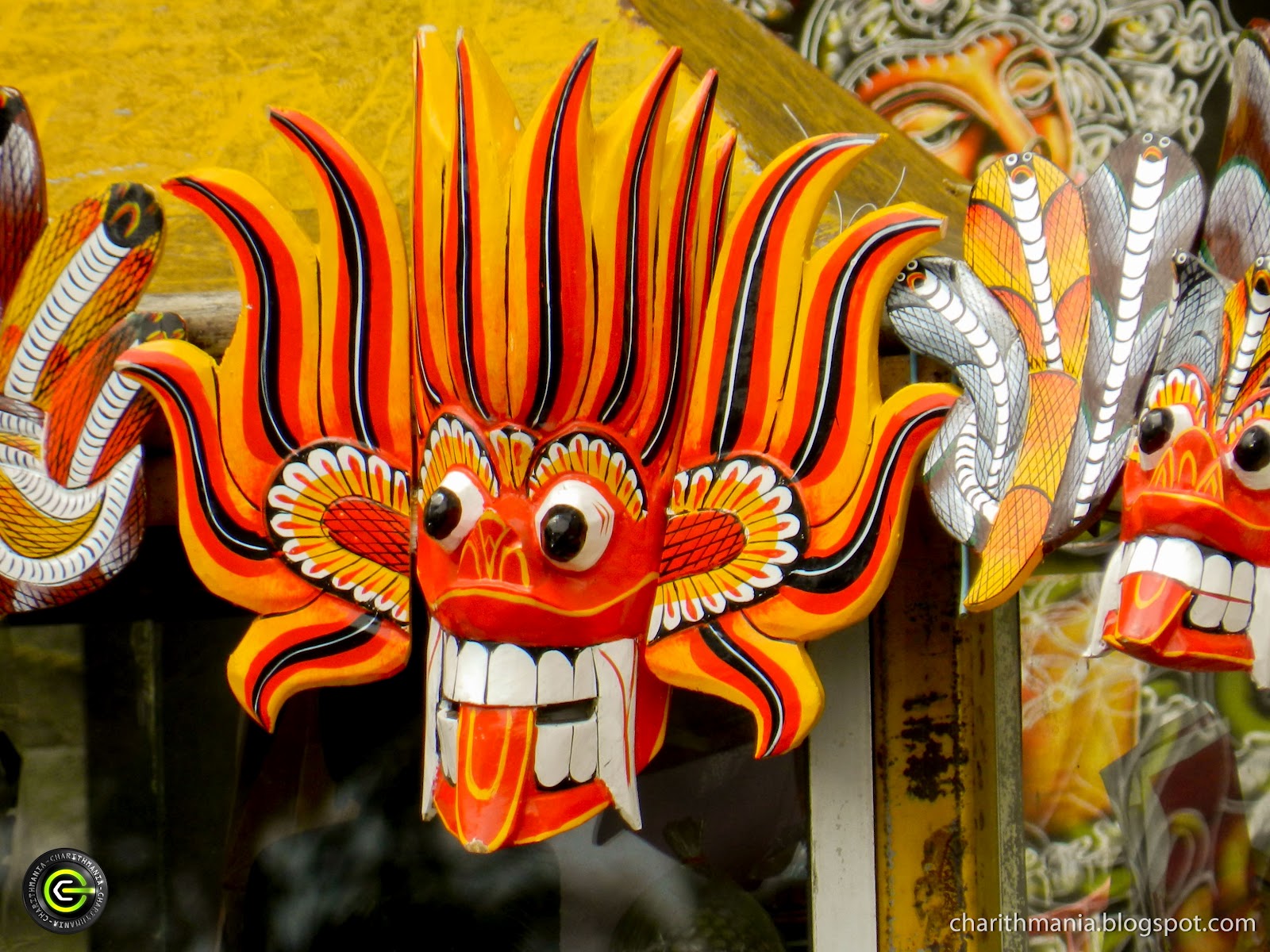 CharithMania: Wooden Devil Masks & Arts of Sri Lanka From Kandy