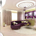modern living room design with luxurious ceiling