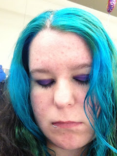 nyx jumbo eye pencil in electric blue and purple velvet the look