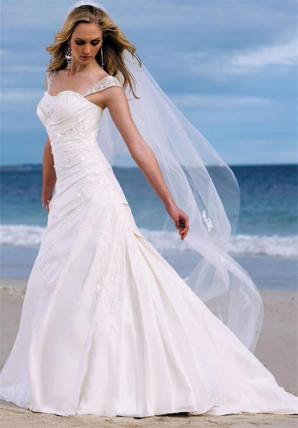 Behind The Mute Button Romantic Beach Wedding Dress Design