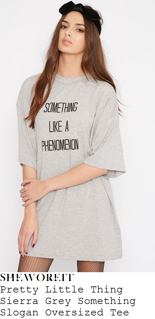 chloe-sims-grey-something-like-a-phenomenon-slogan-oversized-t-shirt chloe-sims-grey-something-like-a-phenomenon-slogan-oversized-t-shirt