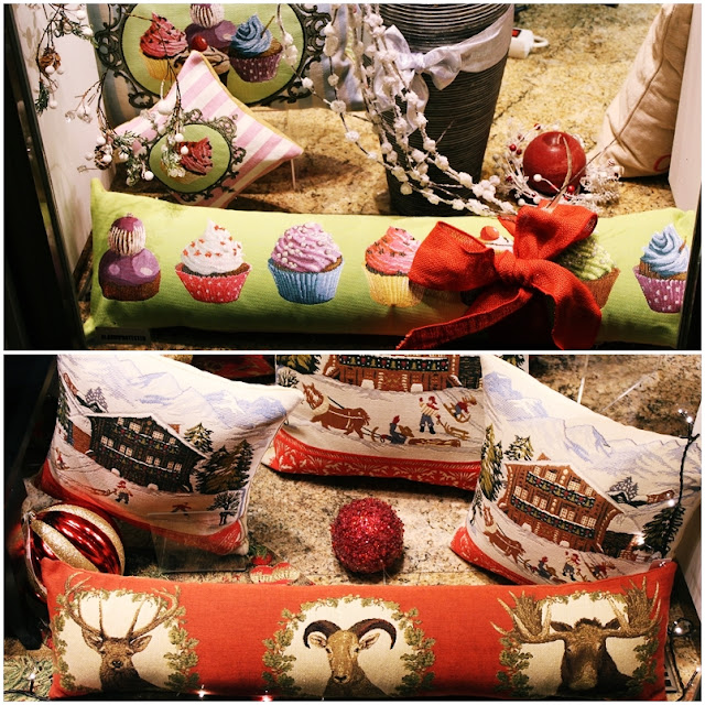 Cojines de cupcakes y navidad