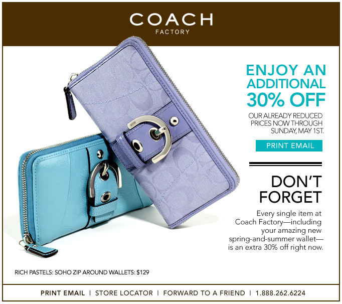 Coach coupons online