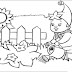 Desenhos - Criança Regando o Jardim - Colorir e Pintar
