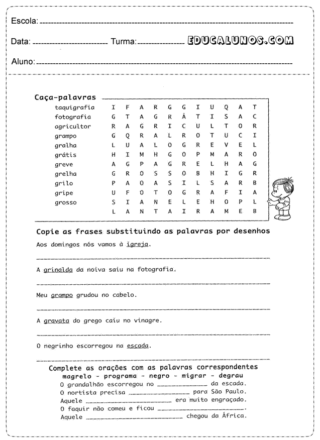 Caça palavras