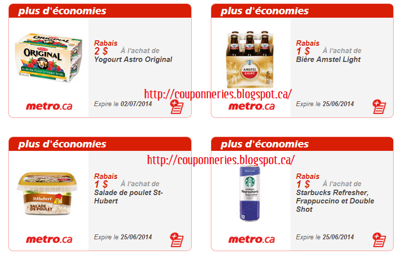 Coupons et Circulaires 8 Nouveaux Coupons Métro à imprimer