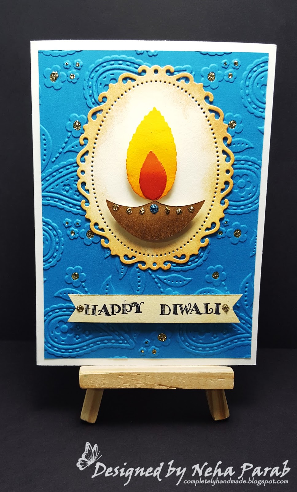 Completely Handmade...... Diwali Cards Day 3