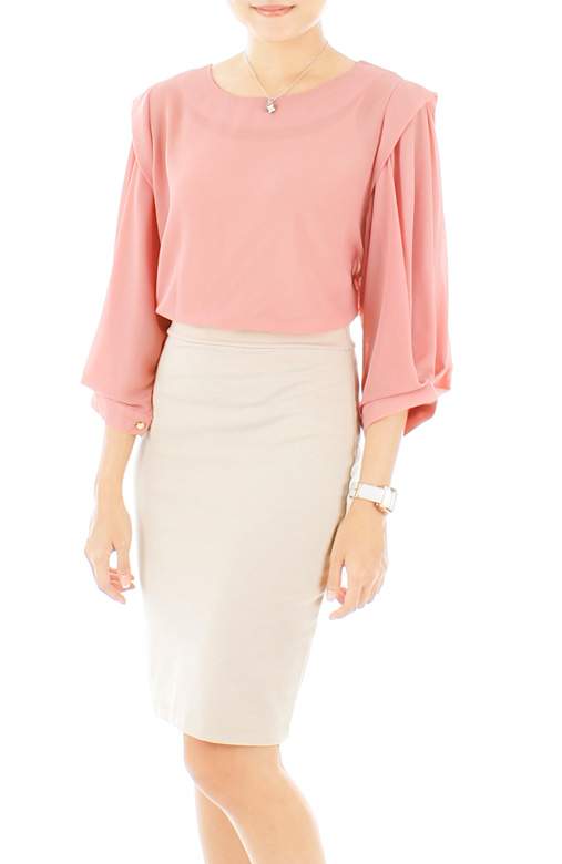 Piper Origami Sleeve Blouse – Rose Pink