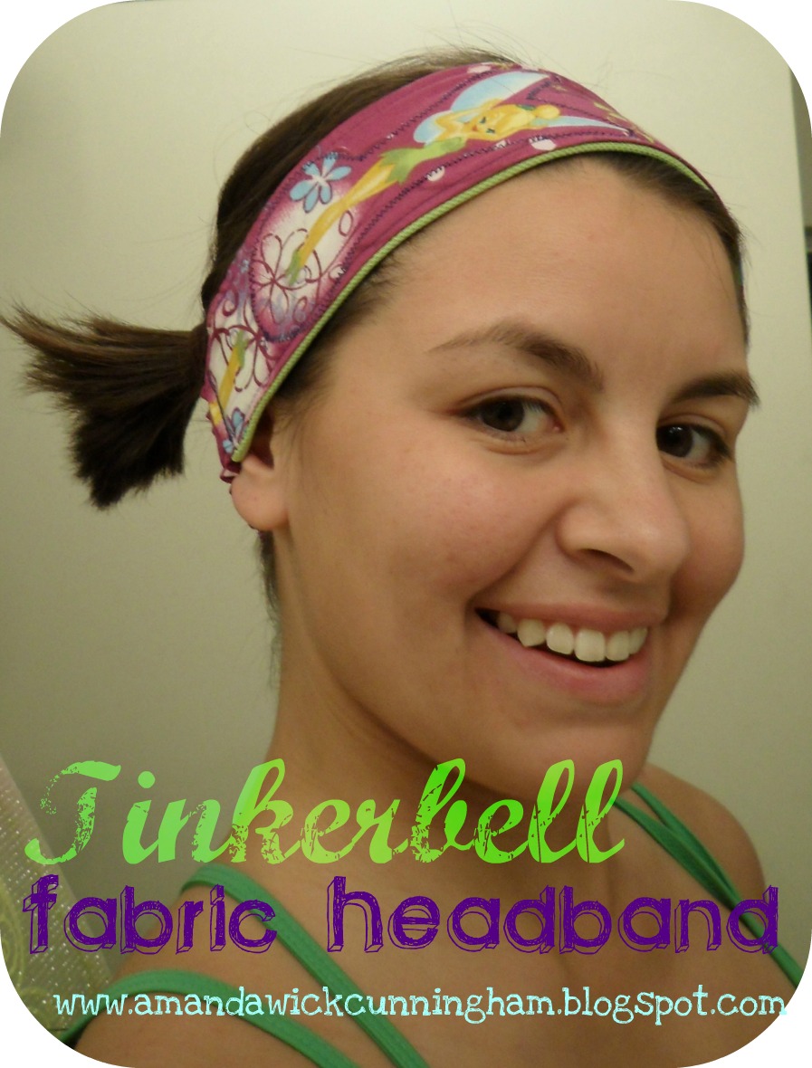 Kaleidoscope of Colors Pinned 3 Tinkerbell Fabric Headband/Sweatband