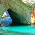 Zakynthos Blue caves tourist destination.