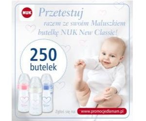 Do przetestowania 250 nowych butelek NUK New Classic! Konkurs