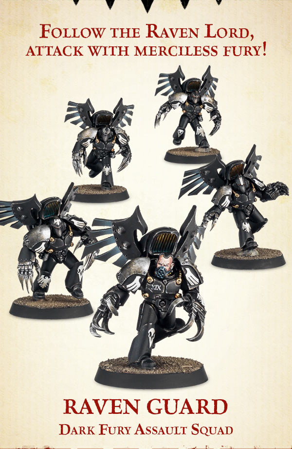 Raven Guard Dark Fury Assault Squad Warhammer 40k Horus Heresy