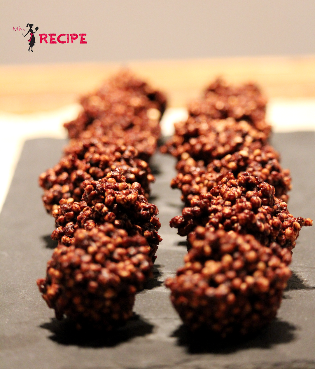 Quinoa soufflé au cacao Cocoa puffed quinoa