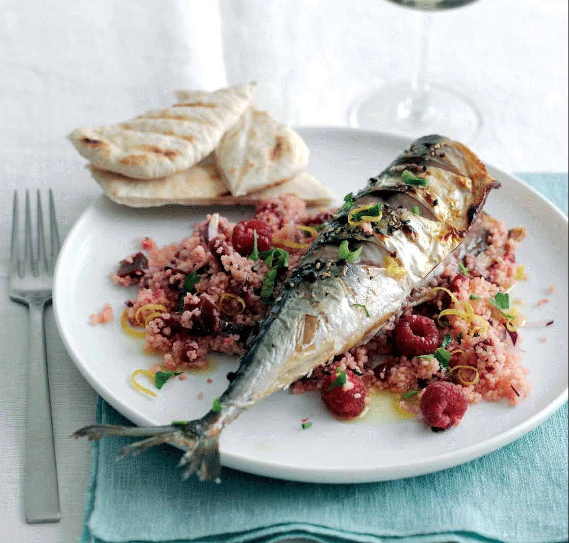 Mackerel on the grill Mackerel on the grill