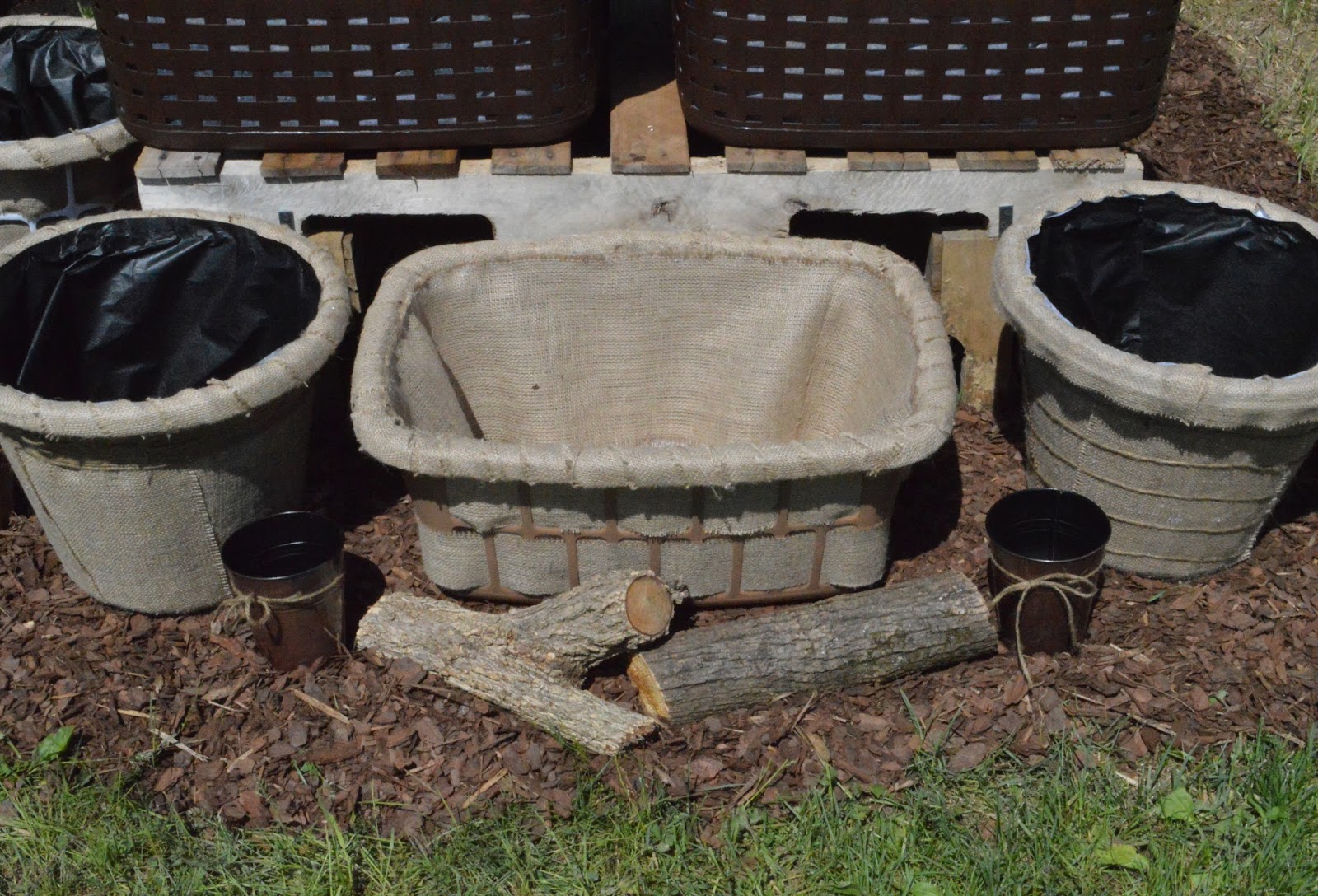 The Chic Burlap Boutique Blog Laundry Basket Gardening How to Turn Cheap Everyday Laundry