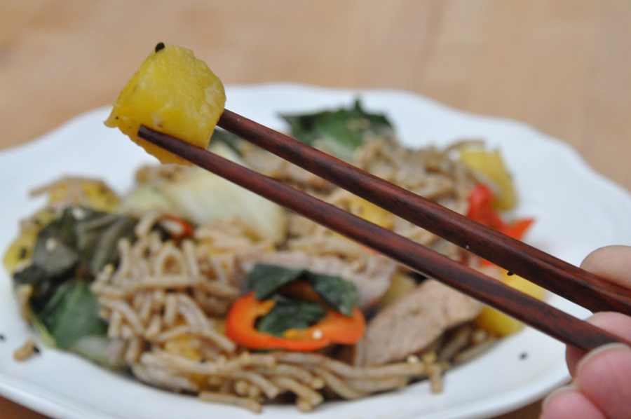 Stealth Cooking Stir Fry Pork and Buckwheat Noodles