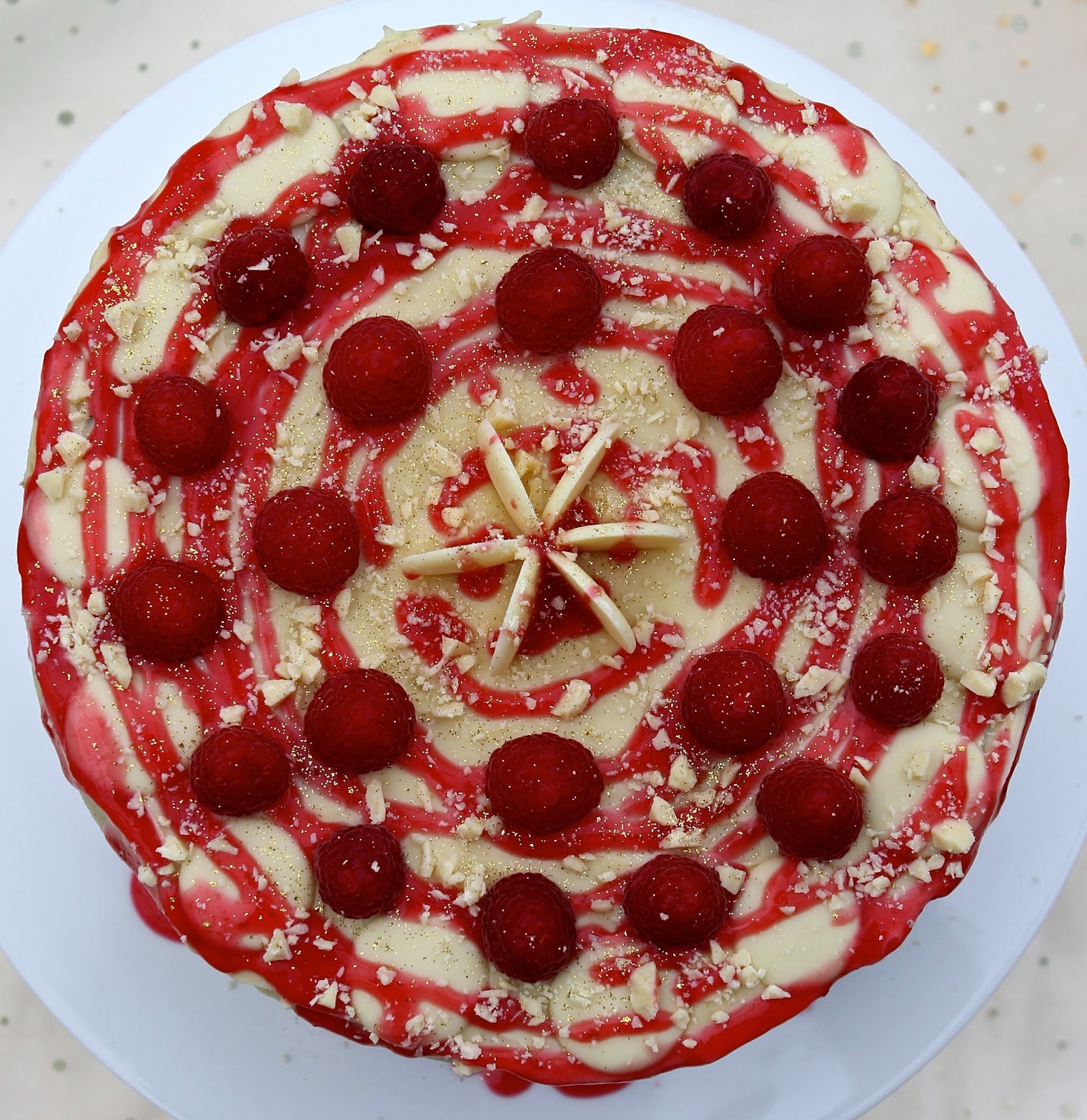 Gluten Free Alchemist Layered Dark & White ChocolateRaspberry Cake