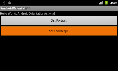 Set Screen in Landscape programmatically Set Screen in Landscape programmatically