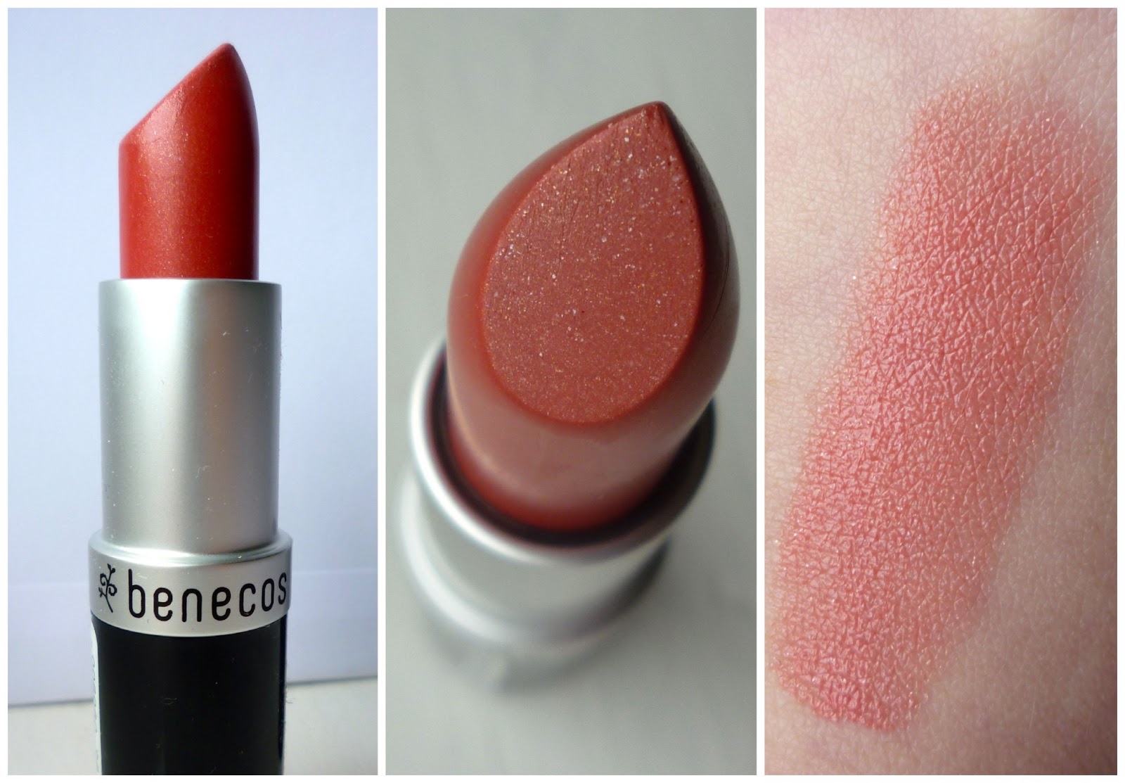 Benecos Lipstick in Peach & Blush in Mallow Rose NatuRia Beauty