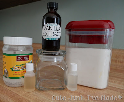 homemade sugar scrub, ingredients, sugar, coconut oil, essential oils
