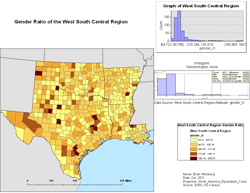 the following maps represents the gender ratio of the united states and the nine sub regions the darker the colors means that there is a higher percentage the following maps represents the gender ratio of the united states and the nine sub regions the darker the colors means that there is a higher percentage