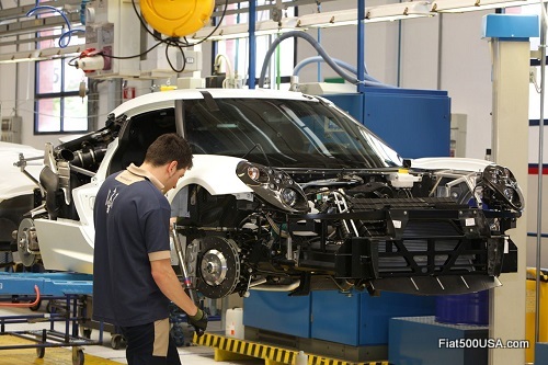 Alfa Romeo 4C assembling suspension 