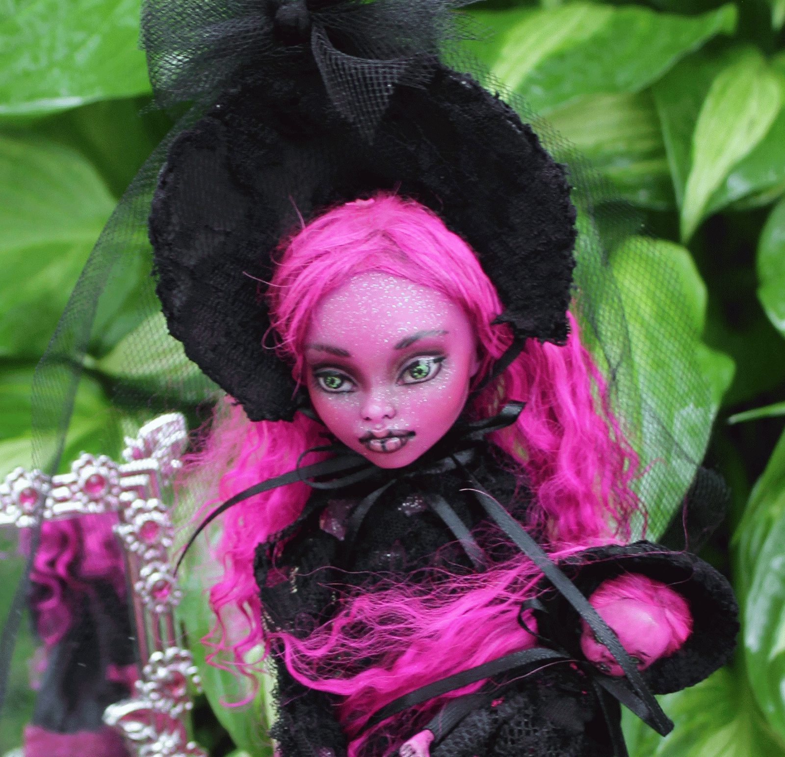 OOAK art doll Monster High custom repaint Bloody Mary by A. Gibbons