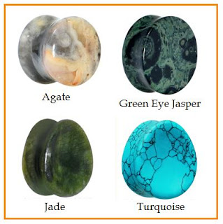 Alargador de Pedras Semi preciosas Natural Stones Ear Plugs