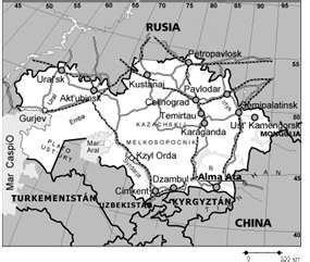 kazajistan asia mapas de
