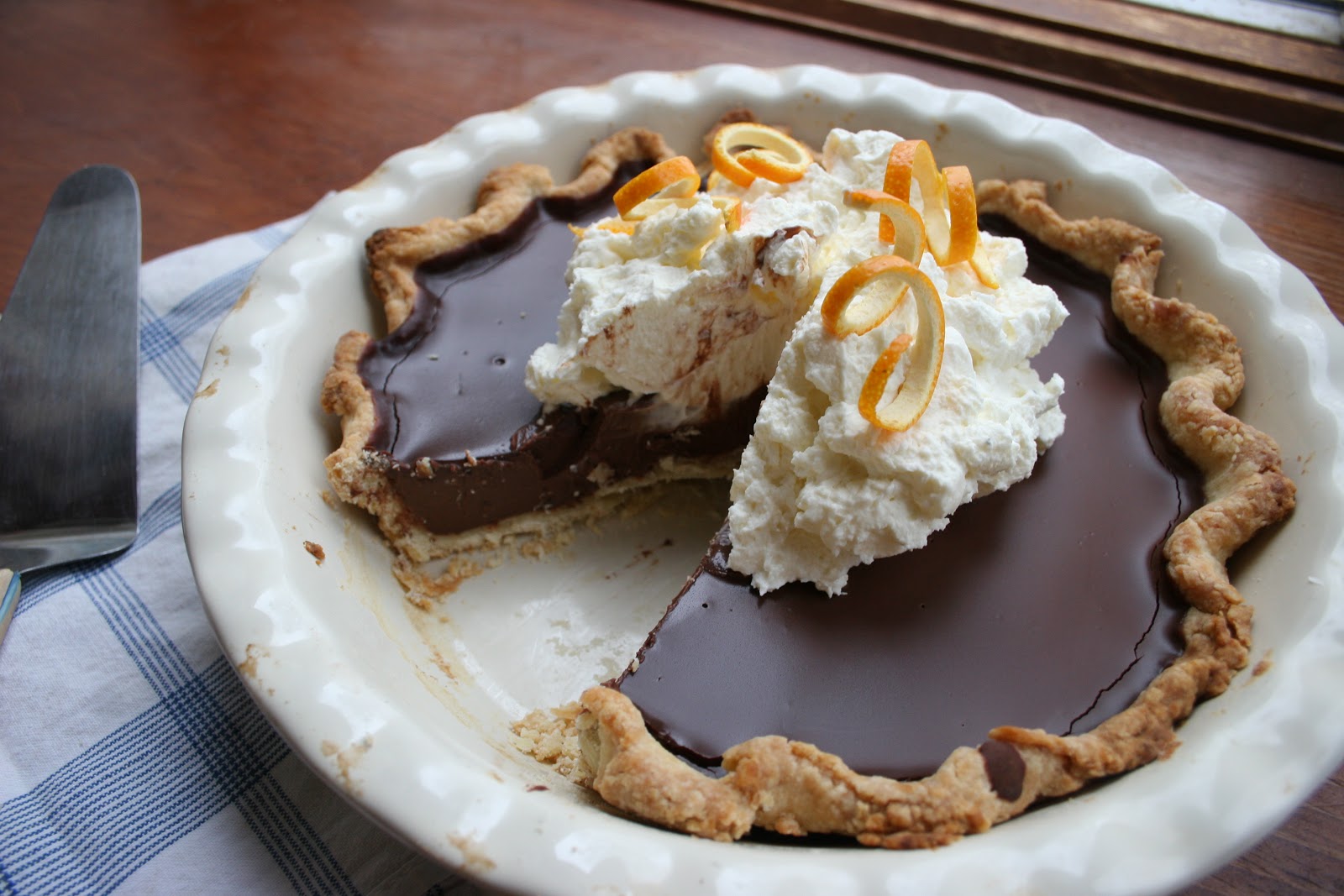 Nothing in the House Chocolate Orange Pie with Mascarpone Cream
